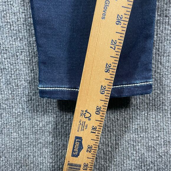 Grace in LA Easy Fit Jeans Women's 27 Blue Embroidered Flap Pocket Denim Stretch - Picture 8 of 10